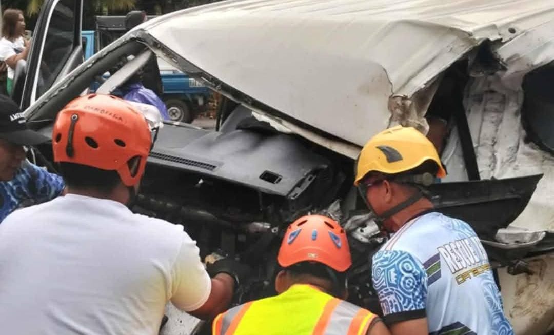 Damulog collision kills driver, wounds 6 Benedictines