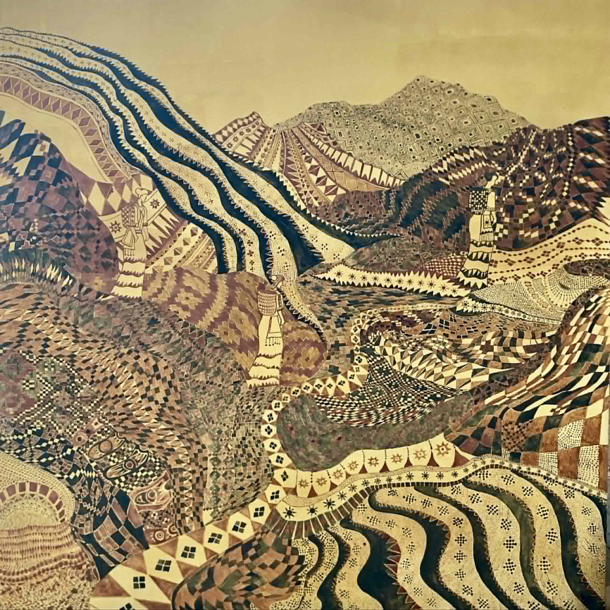 Saway’s new soil painting draws from Bukidnon tribes’ patterns