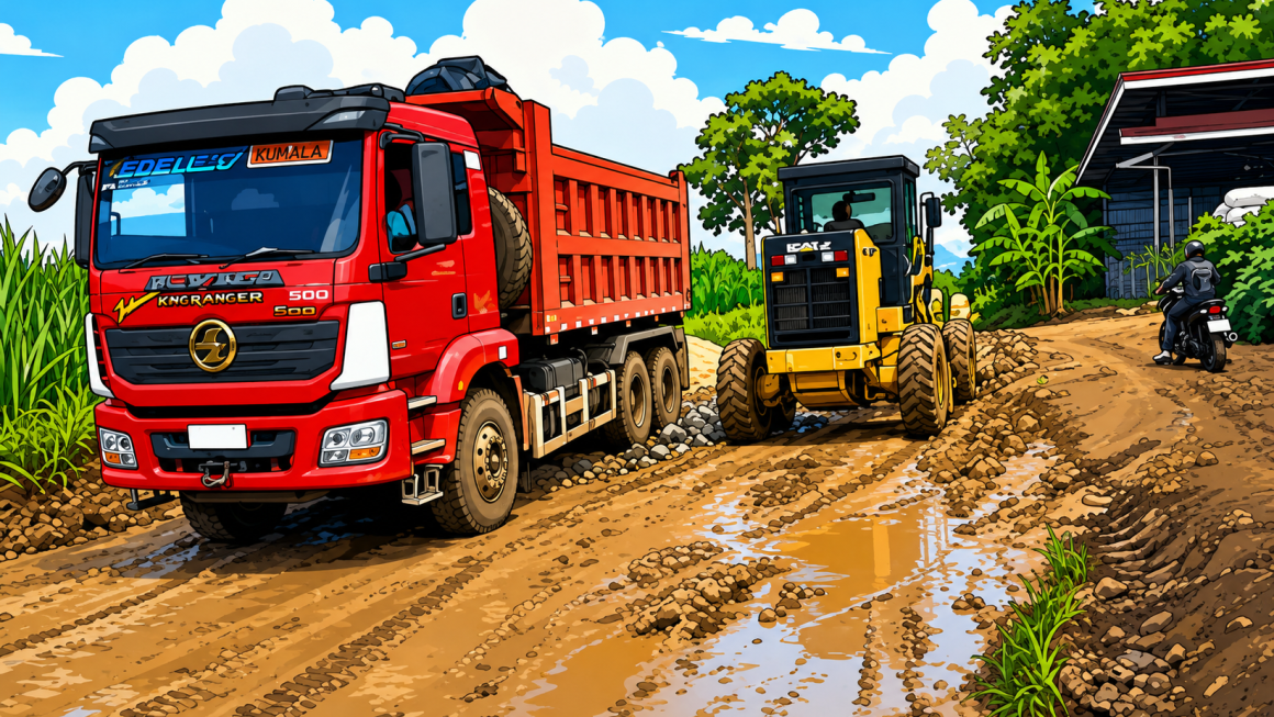 Local church works with LGU Don Carlos for a road repair